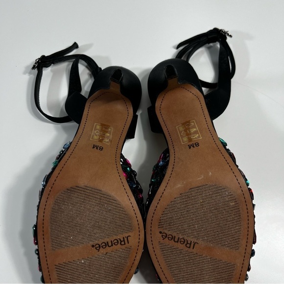 J. Renee Kamilo Black Satin Rhinestone Pumps Pointy Toe Memory Foam Insole 8M - Picture 13 of 13